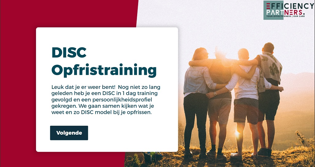 E-learning DISC stap 1